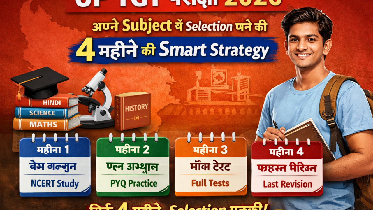 UP TGT परीक्षा 2026: अपने Subject में Selection पाने की 4 महीने की Smart Strategy